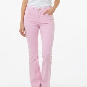 NWT Blugirl by Blumarine Mid Rise Bootcut Jeans Pink Pastel Sz 40